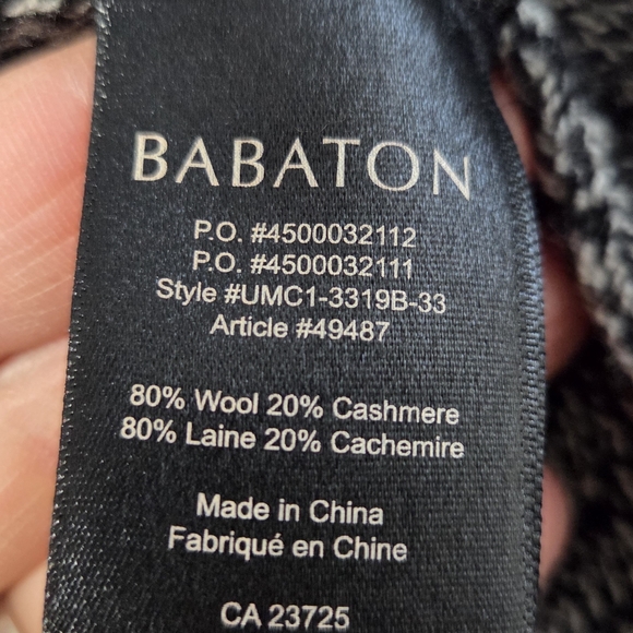 Babaton Black and White Cashmere Blend Sweater - Picture 3 of 4